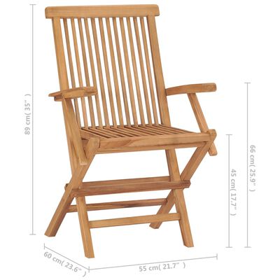 vidaXL dārza krēsli, 8 gab., pelēkbrūni matrači, masīvs tīkkoks