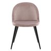 Venture Home virtuves krēsli Velvet, 2 gab., samts, melna, rozā