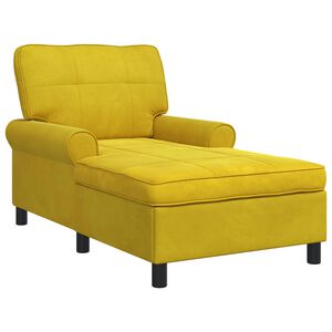 vidaXL &Scaron;eiss Lounge ar spilvenu Dzeltena 91 x 157 x 91 cm Samts