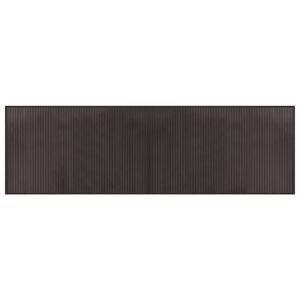 vidaXL paklājs, taisnstūrveida, tum&scaron;i brūns, 60x200 cm, bambuss