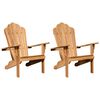 vidaXL Adirondack krēsls 2 pcs Brūna 78 x 77 x 95 cm Ciets tek&scaron;a koks