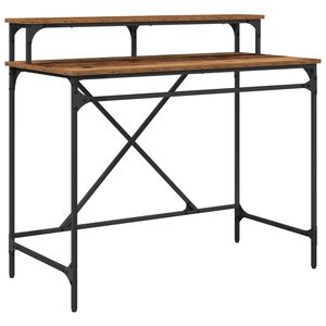 vidaXL Galds Vecs koks 100 x 50 x 90 cm Inženierijas koks