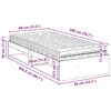 vidaXL gulta ar matraci, balta, 80x200 cm, priedes masīvkoks