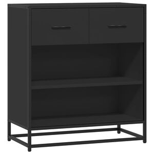 vidaXL kumode, melns, 68x35x76 cm, inženierijas koks