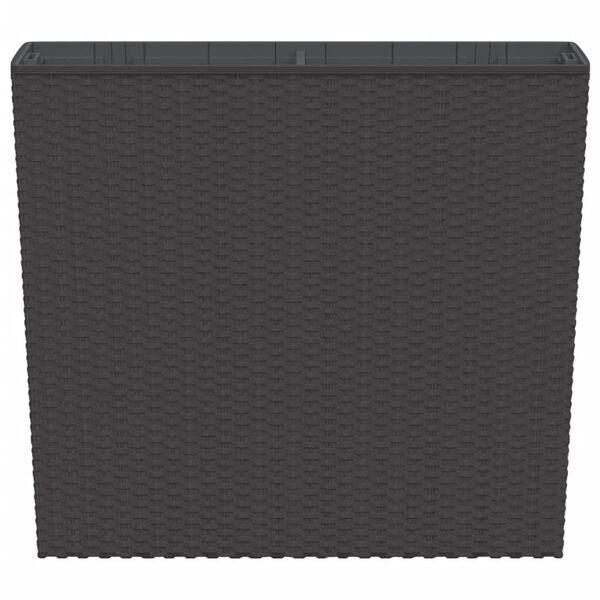 vidaXL puķu kaste ar izņemamu ieliktni, brūna, 12/44L, PP rotangpalma