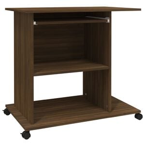vidaXL datorgalds, ozolkoka krāsa, 80x50x75 cm, inženierijas koks
