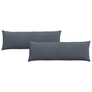 vidaXL Dīvāna spilveni 2 pcs Tum&scaron;i pelēks 120 x 40 cm Korduroja audums