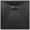 vidaXL dušas pamatne, 80x80 cm, SMC, melna