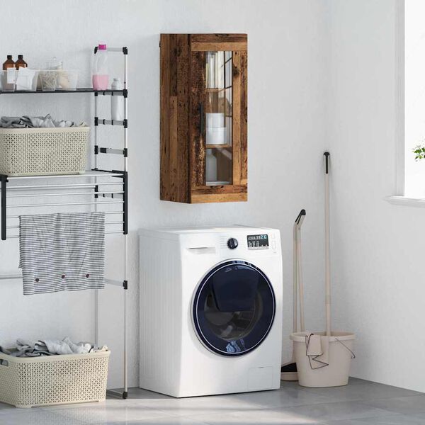 vidaXL Sienas skapis Vecs koks 34,5 x 34 x 90 cm