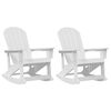 vidaXL Adirondack &scaron;ūpuļkrēsli 2 gab. Balts HDPE