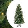 vidaXL Mākslīgā Ziemassvētku eglīte su 150 LED Zaļa 150 cm PE un PVC