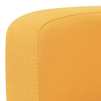 vidaXL dīvāns, divvietīgs, 135x65x76 cm, dzeltens