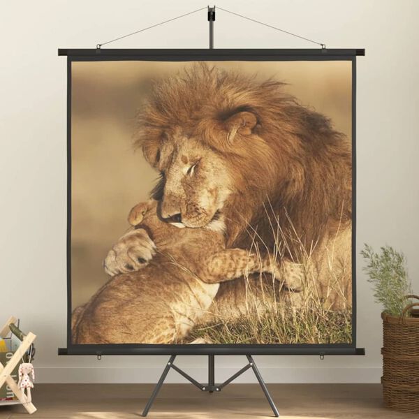 vidaXL projekcijas ekrāns ar statīvu, 89", 1:1