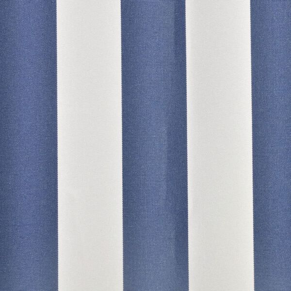 vidaXL markīzes jumts, zils ar baltu, 5x3 m