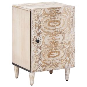 vidaXL Vannas istabas skapītis ar uzglabā&scaron;anu Balts 38 x 33,5 x 58 cm