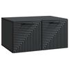 vidaXL Sienā piestiprināms TV skapis Melns 59,5 x 41 x 30 cm