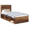 vidaXL Gultas rāmis Vecs koks 90 x 200 cm Ciets priedes koks