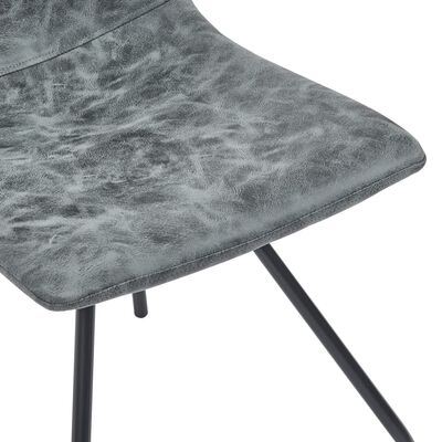 vidaXL virtuves galds un 8 krēsli, melna mākslīgā āda
