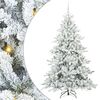 vidaXL Mākslīgā Saliekamā Ziemassvētku Egle su 300 LED Balts 180 cm