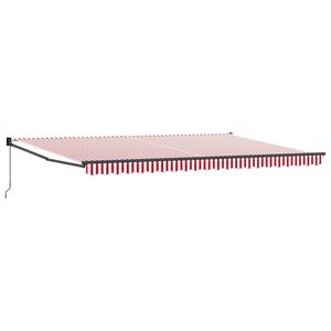 vidaXL Nolokāms markīze Sarkana un balta 500 x 300 x 165 cm