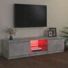 vidaXL TV skapītis ar LED lampiņām, 140x40x36 cm, betona pelēks