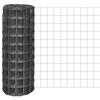 vidaXL Euro stiepļu žogs, tērauds, 25x1 m, pelēks