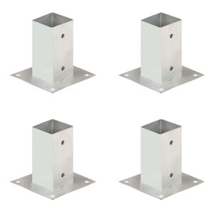 vidaXL stabu pamatnes, 4 gab., cinkots metāls, 71 mm