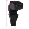 vidaXL automašīnas roku balsts, melns, 13x32,5x(24-51,5) cm, ABS