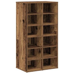 vidaXL apavu plaukts, veca koka, 54x34x100,5 cm, inženierijas koks