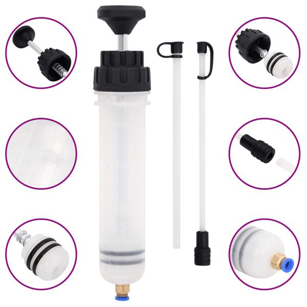 vidaXL bremžu atgaisotājs, melns un balts, 0,2 l