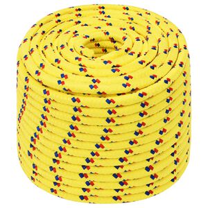 vidaXL Daudzfunkcionāla saimniecības virve 12 mm 50 m Dzeltena PP