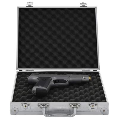 vidaXL ieroču kaste, alumīnijs, ABS, sudraba krāsā