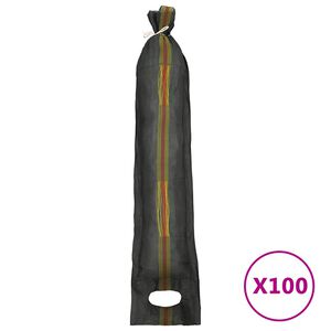 vidaXL smil&scaron;u maisi, 100 gab., tum&scaron;i zaļi, 103x25 cm, HDPE