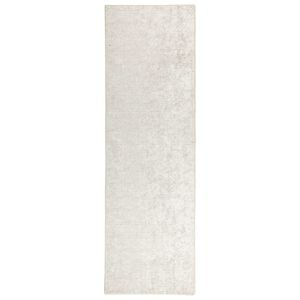 vidaXL Paklājs Krēmkrāsa 50 x 100 cm 100% poliesters 3 mm Mazgājams