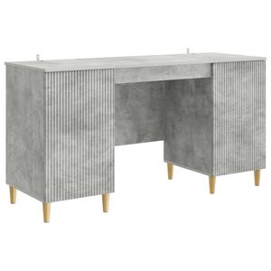 vidaXL Galds Betona pelēks 142,5 x 50 x 75 cm Inženierijas koks