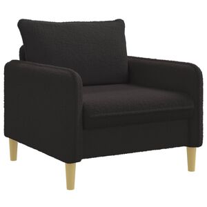 vidaXL XL atpūtas krēsls Melns Boucl&eacute;