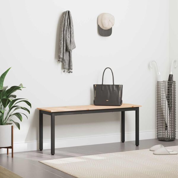 vidaXL sols Dabiska 110 x 35 x 45 cm Ciets priedes koks