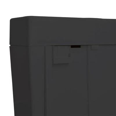 vidaXL tualetes poda tvertne ar apakšējo ūdens padevi, 3/6 l, melna