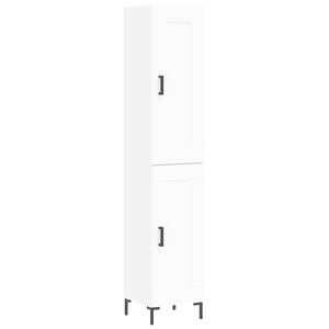 vidaXL augstais skapītis, balts, 34,5x34x180 cm, inženierijas koks