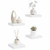 vidaXL sienas plaukti, 4 gab., balti, 23x23,5x3,8 cm, MDF