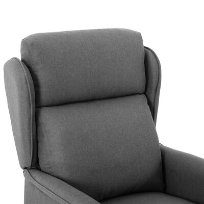 vidaXL atpūtas krēsls, atgāžams, gaiši pelēks audums