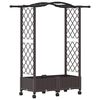 vidaXL Pacelta gulta ar treliem un jumtu Brūna 124 x 40 x 129 cm PP