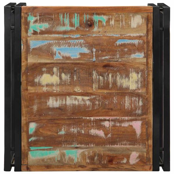 vidaXL daudzkrāsains kafijas galdiņš 50x50x35cm, pārstrādāts masīvkoks