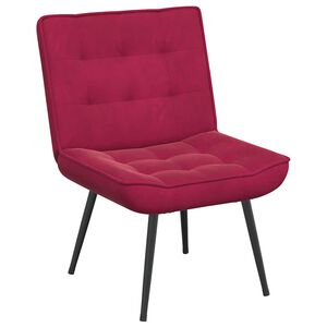 vidaXL Relaksējo&scaron;ais Krēsls Vīna Sarkans 64x74x84 cm Samts