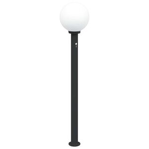 vidaXL stabveida gaismeklis ar sensoru, 120 cm, melns, IP44