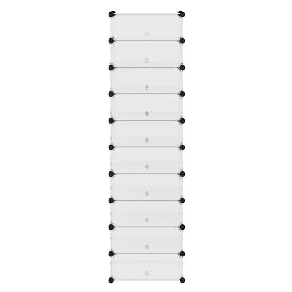 vidaXL apavu skapis ar 10 nodalījumiem, balts