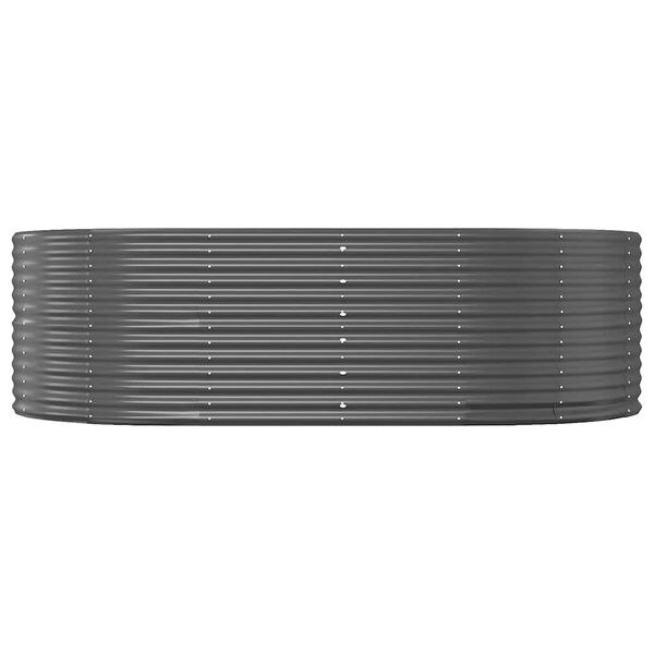 vidaXL dārza puķu dobe, antracīta krāsā, 212x140x68 cm, cinkots tērauds