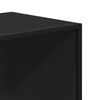 vidaXL grāmatplaukts melns 97,5x33x107,5 cm inženierijas koks&metāls