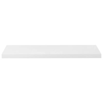 vidaXL sienas plaukts, spīdīgi balts, 90x23,5x3,8 cm, MDF