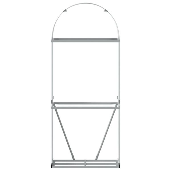 vidaXL malkas statīvs, sudraba krāsa, 80x45x190 cm, cinkots tērauds
